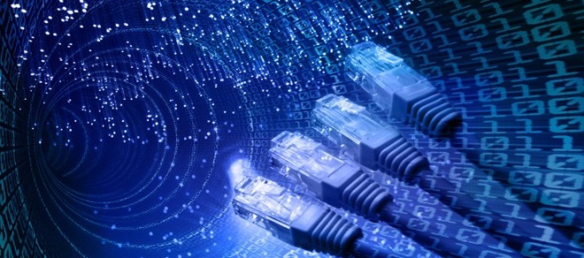 Data Cabling in Kent with SADS Ltd Image shows Data and Fibre Optic cabling